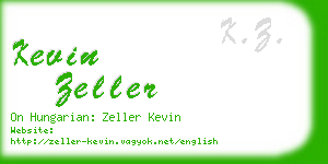 kevin zeller business card